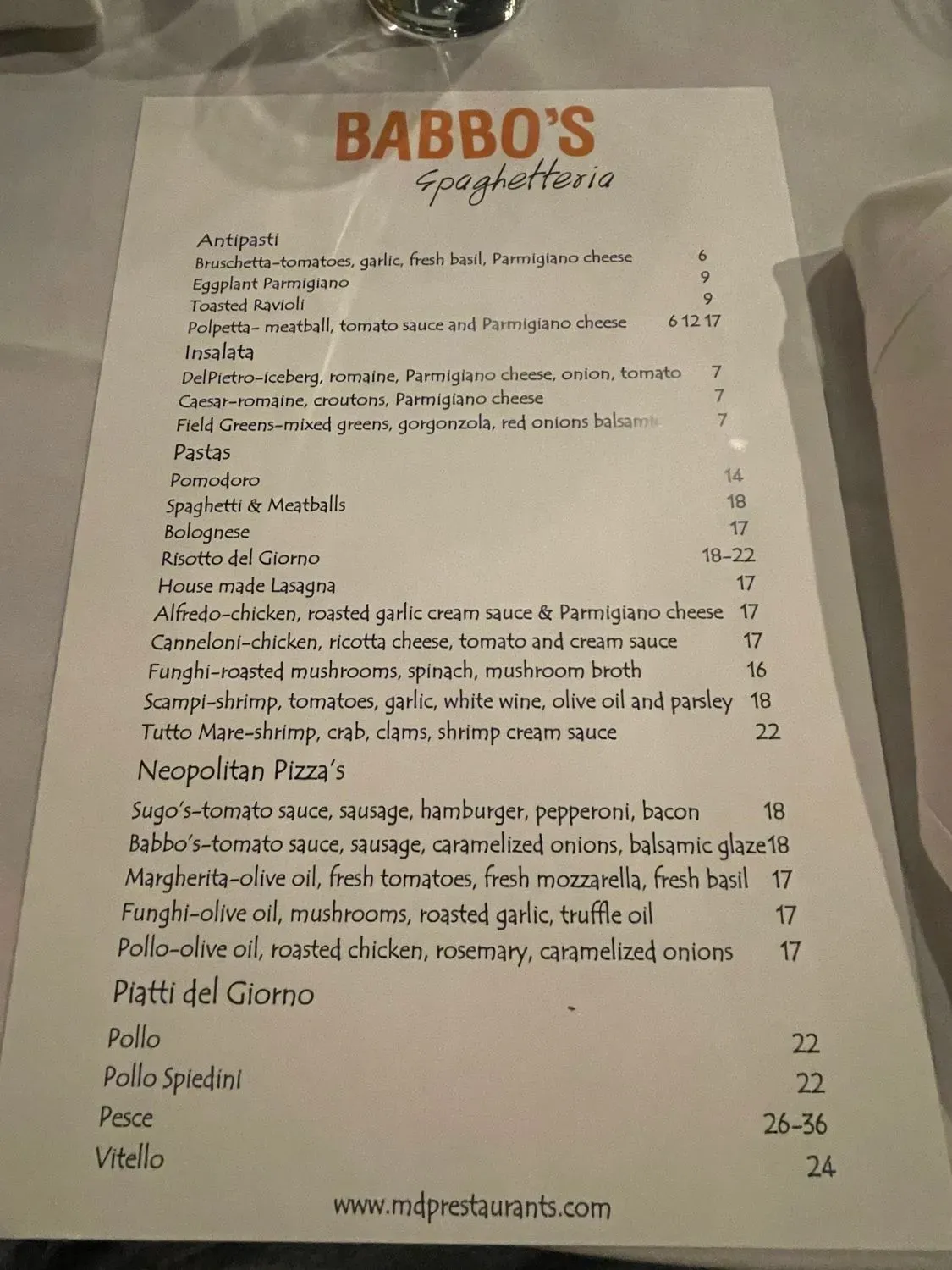 Menu 1