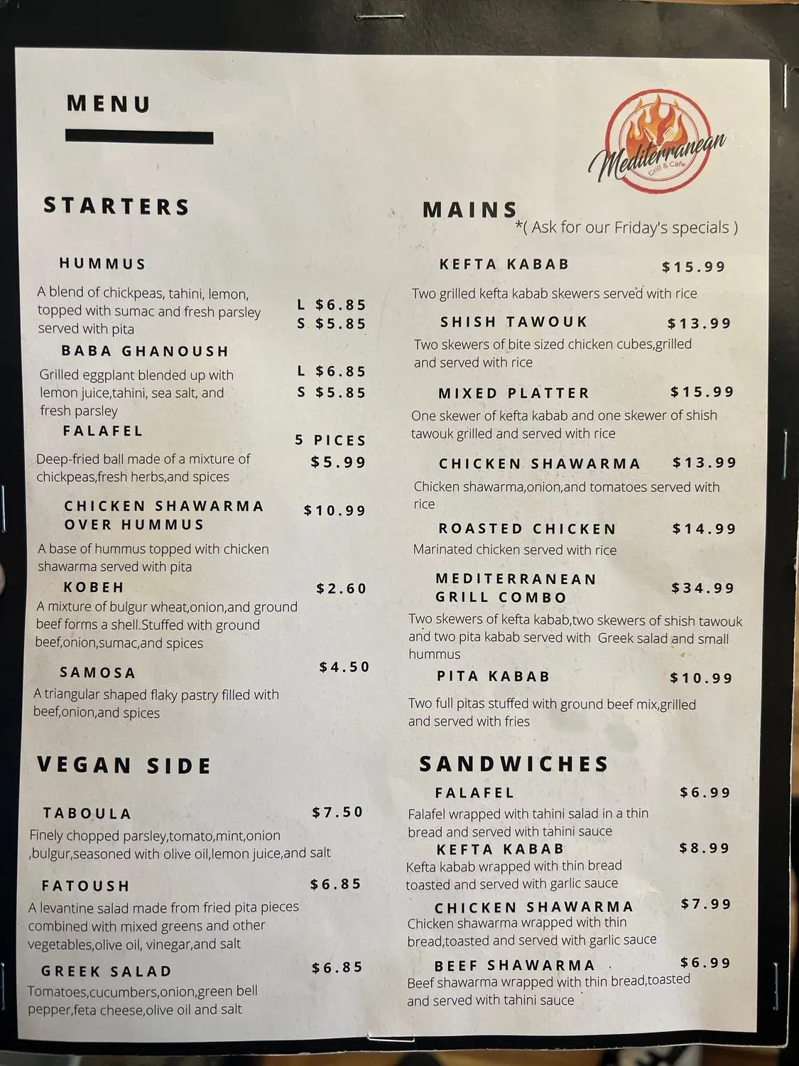 Menu 1