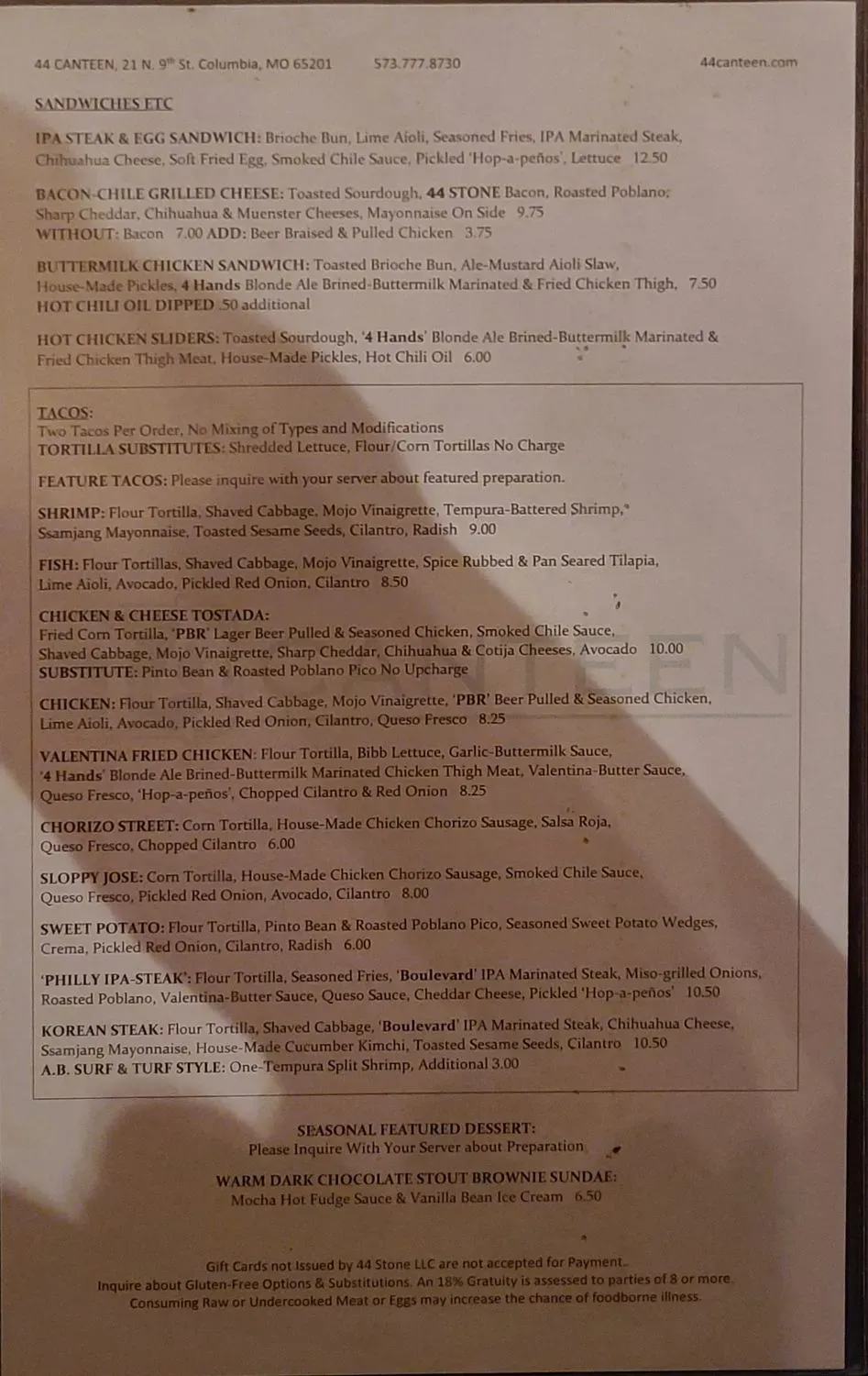 Menu 2