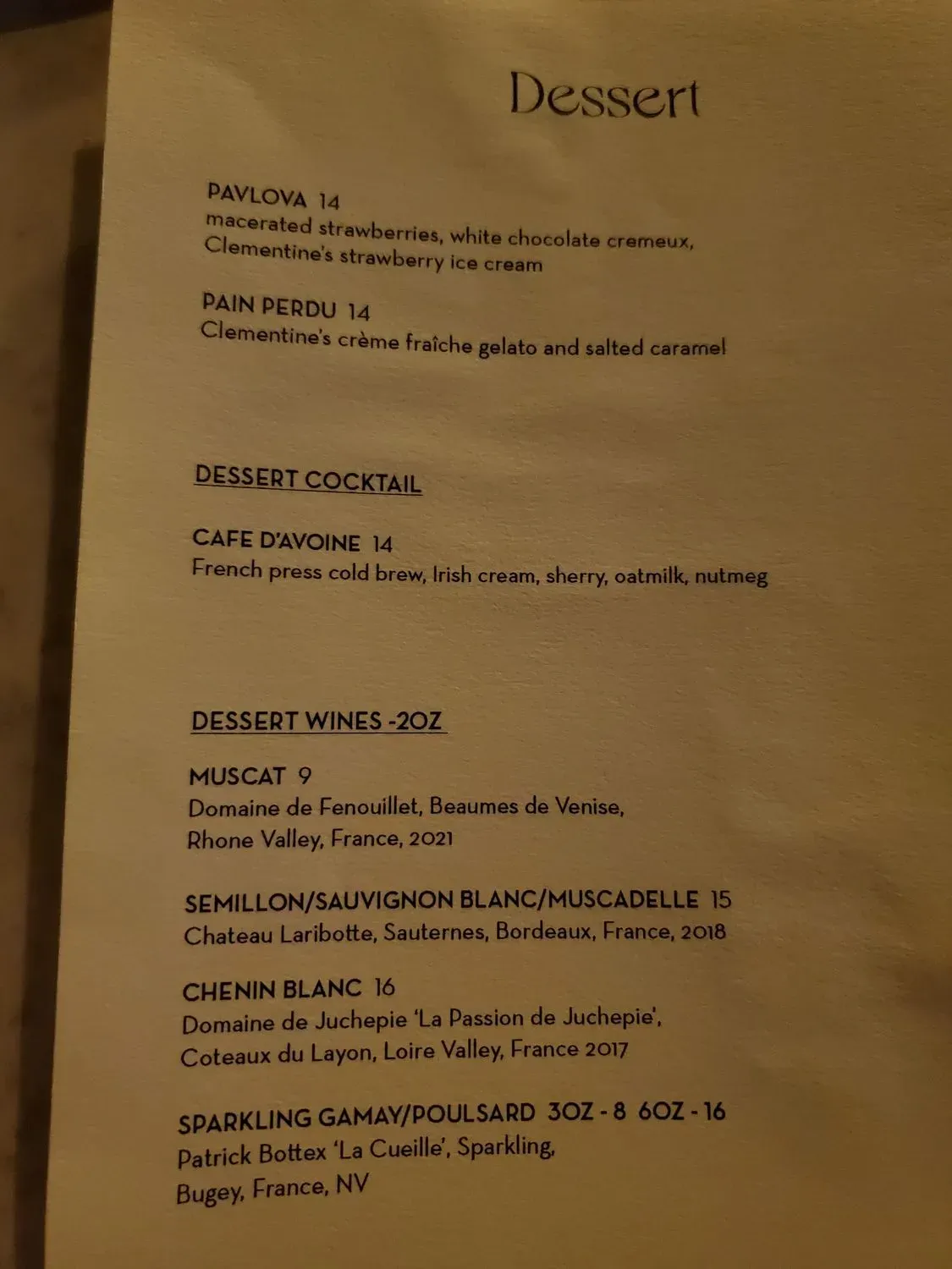 Menu 5