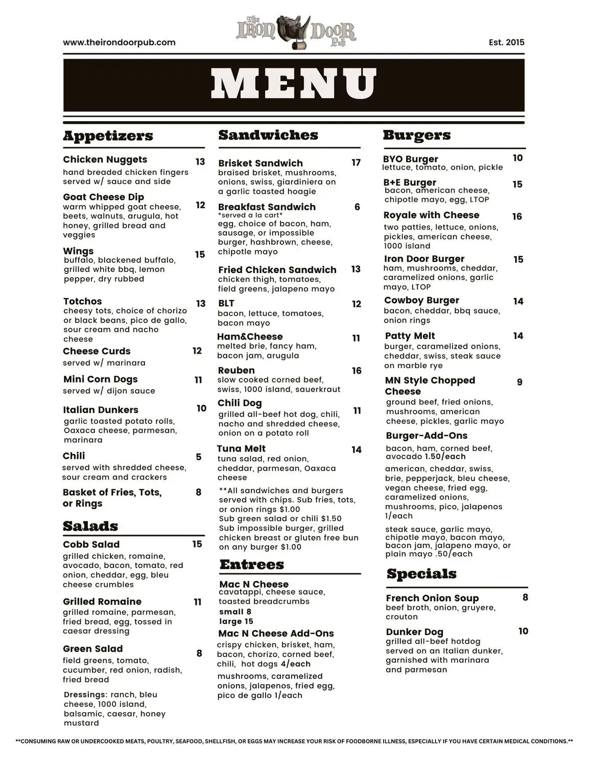 Menu 1