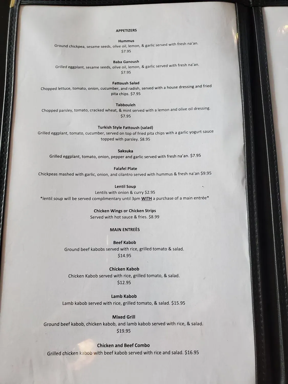 Menu 1