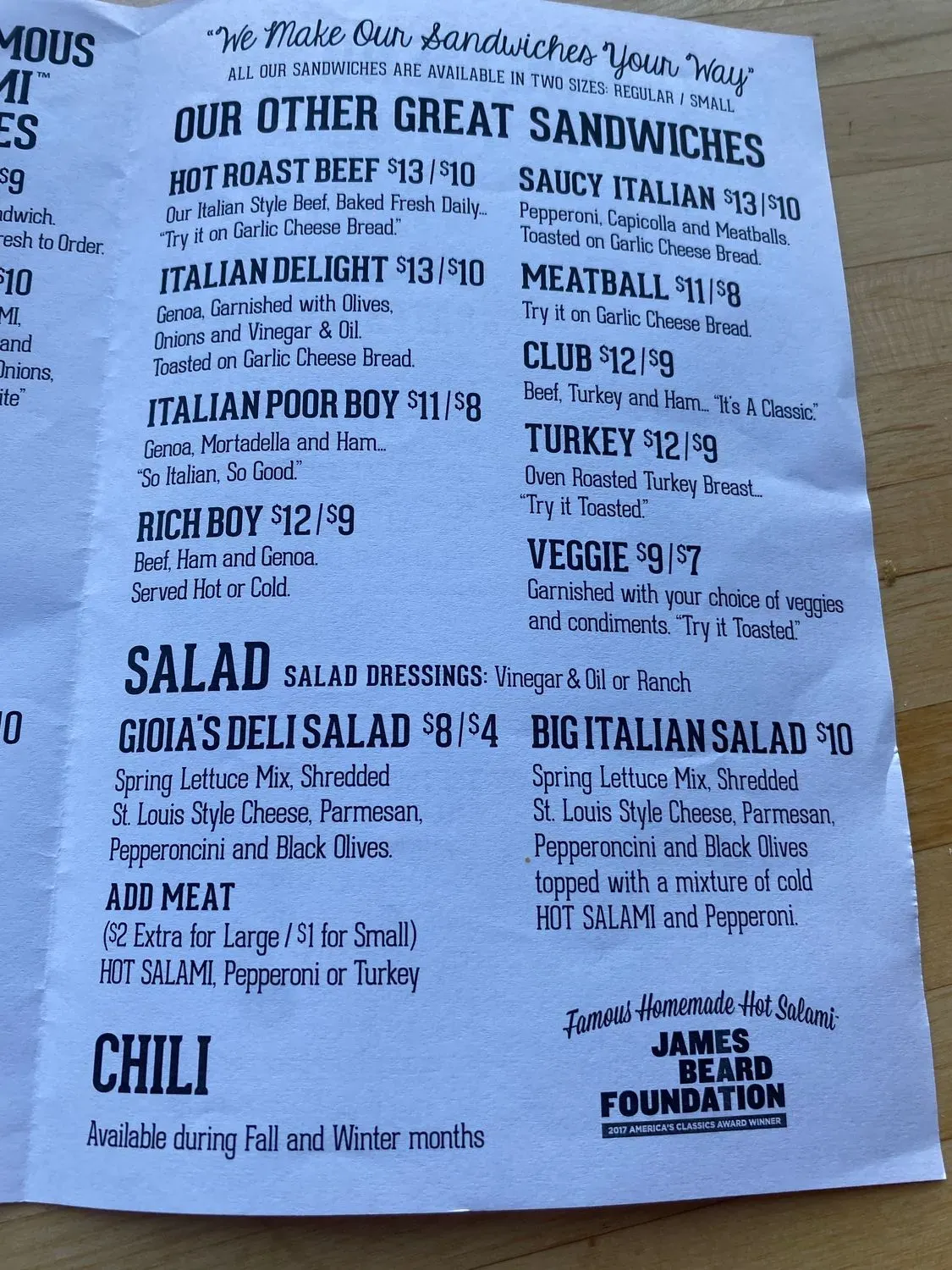 Menu 1