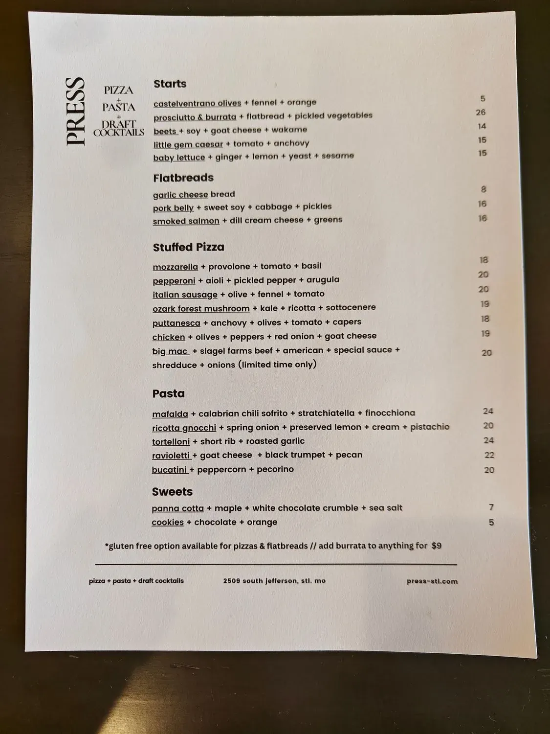 Menu 1