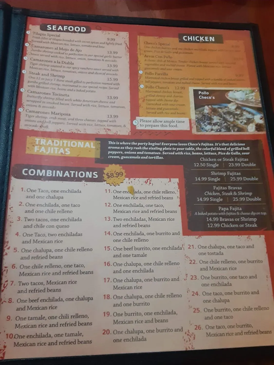 Checo's Mexican Restaurant-Ironton Menu - Updated October 2025