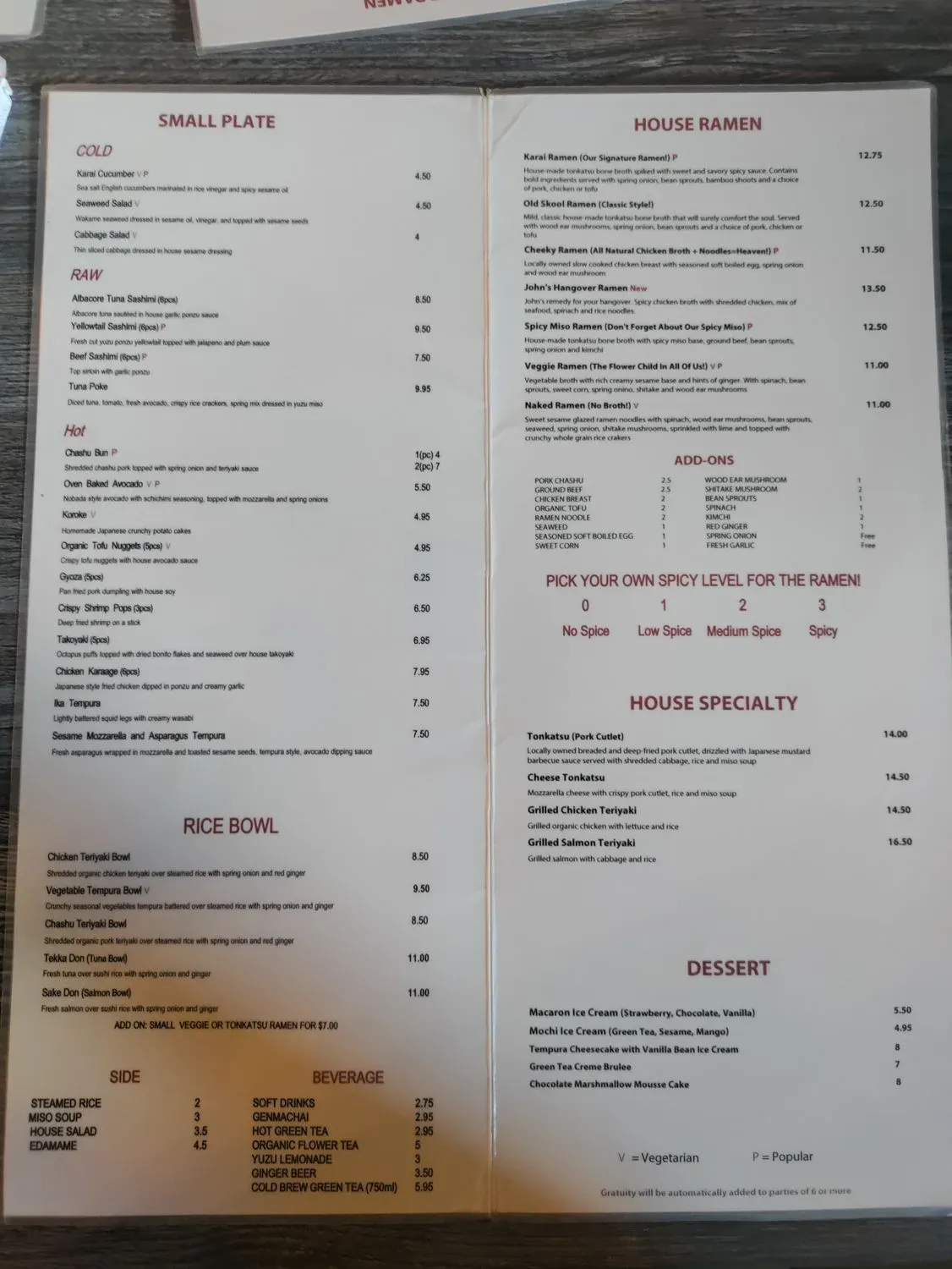 Menu 2