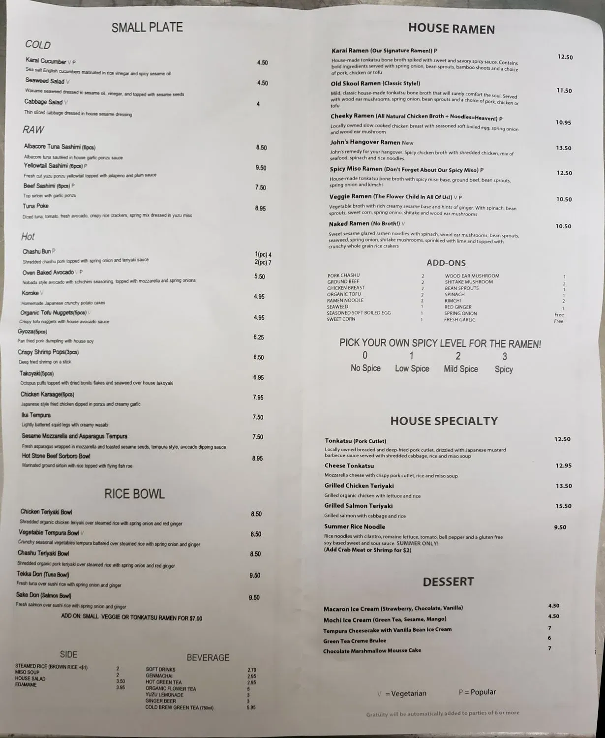 Menu 1