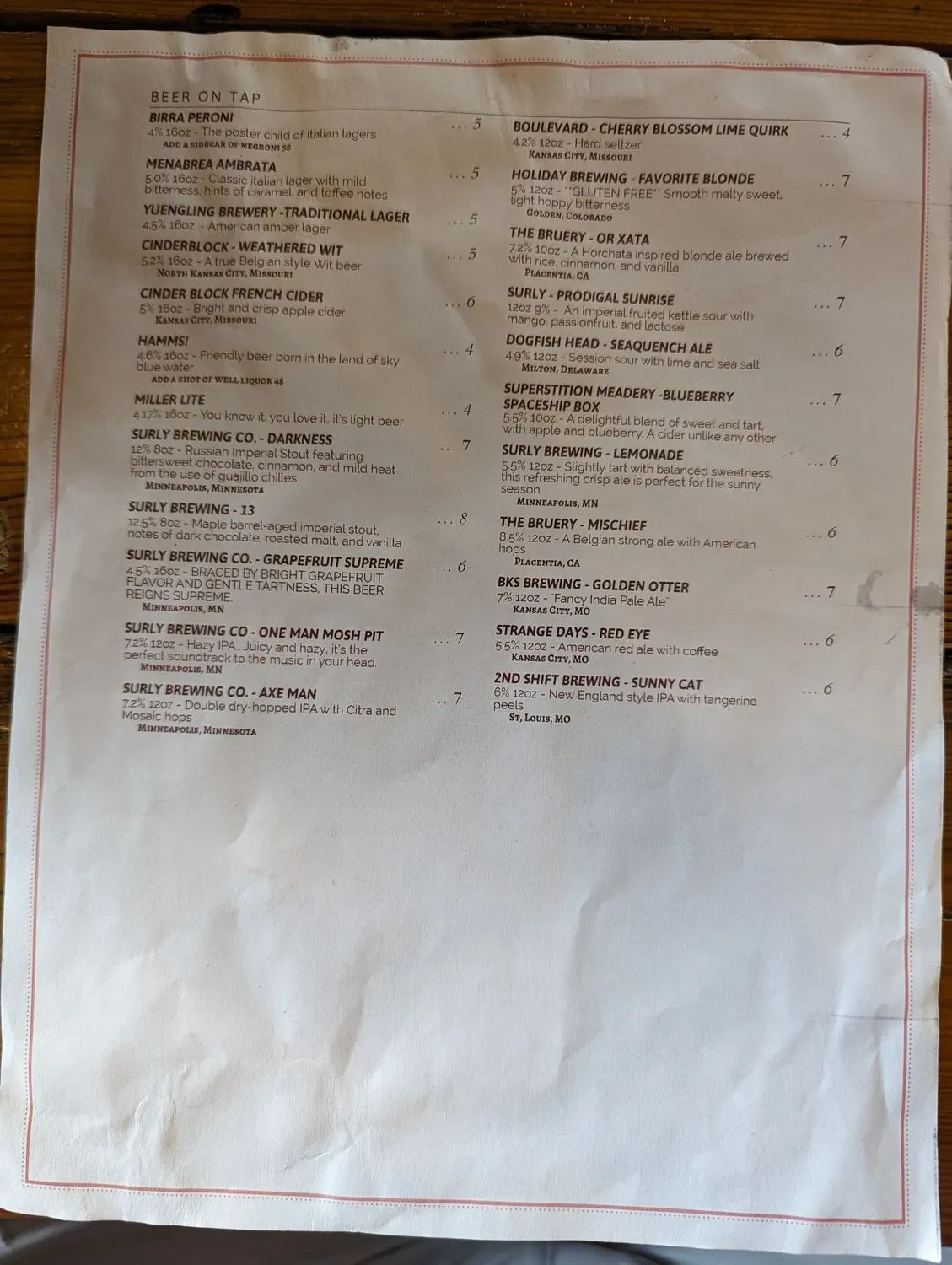 Menu 1