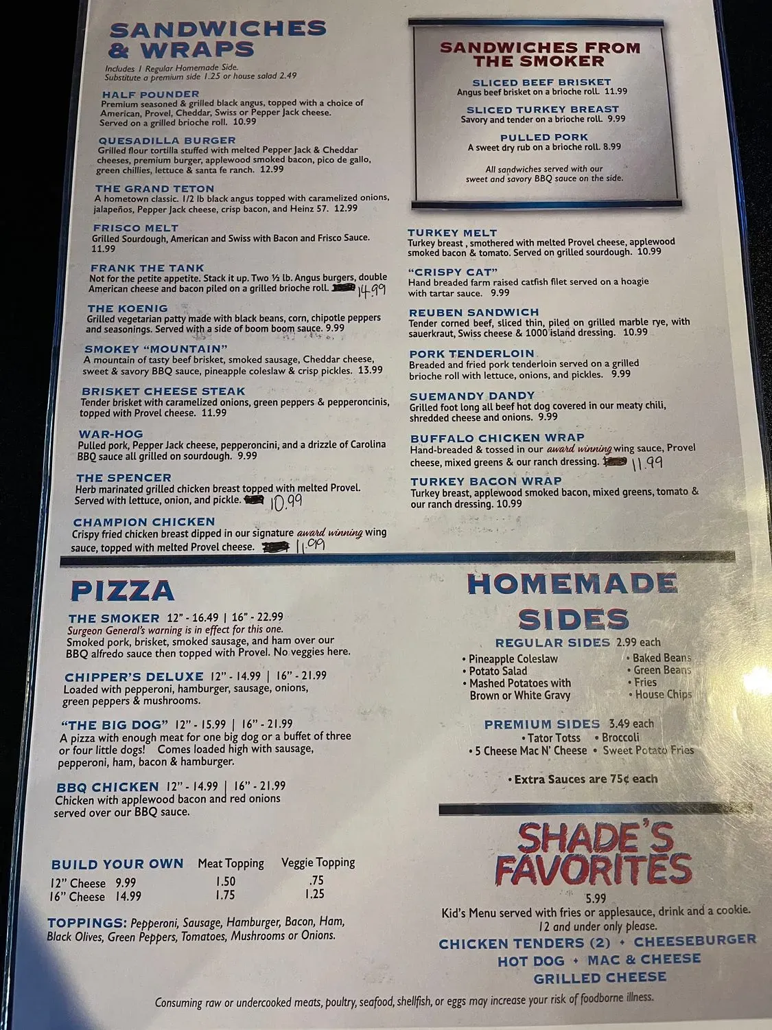 Coopers American Pub & Grill Menu - Updated October 2025