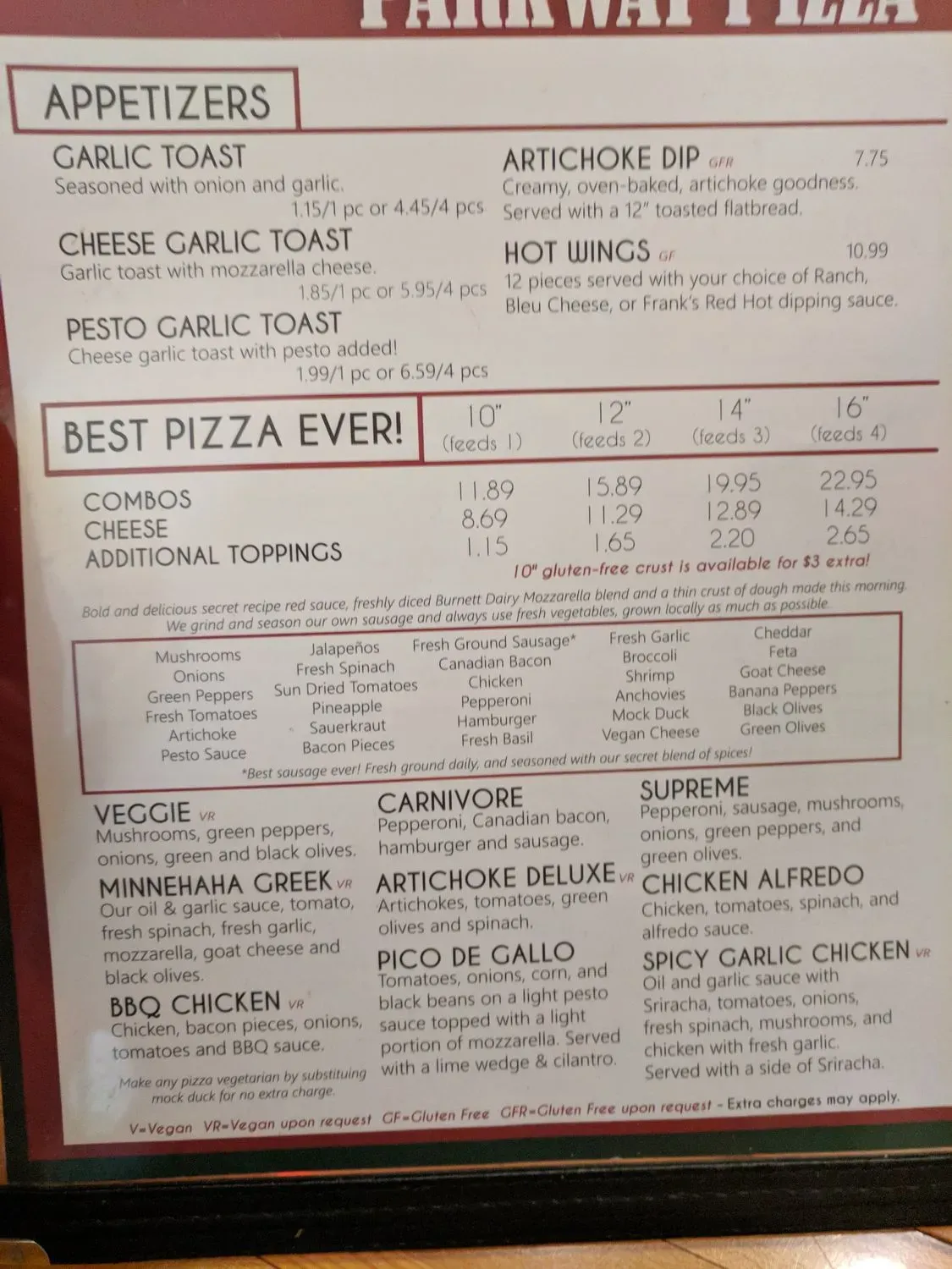 Menu 1