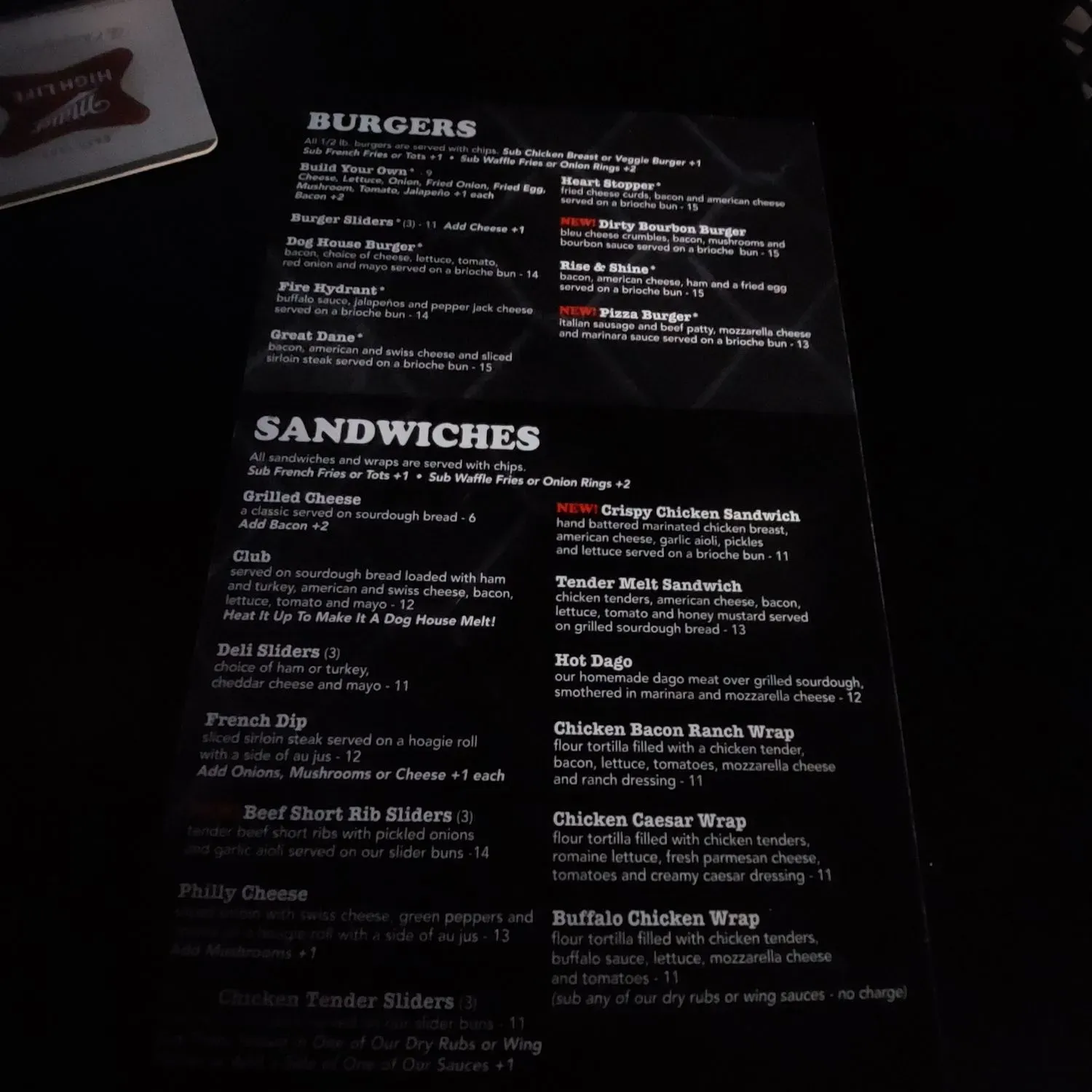 Menu 5