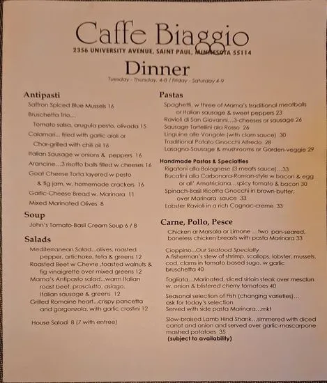 Menu 1