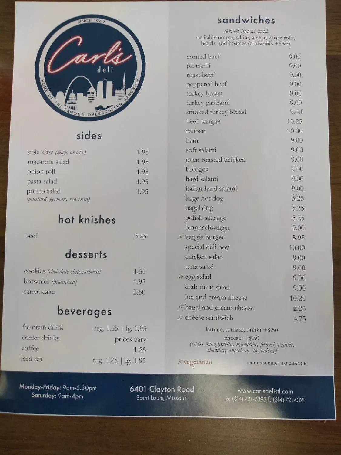 Menu 5