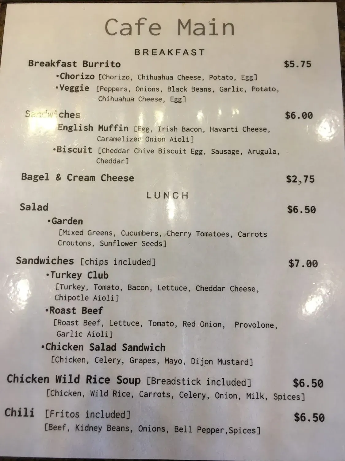 Menu 1