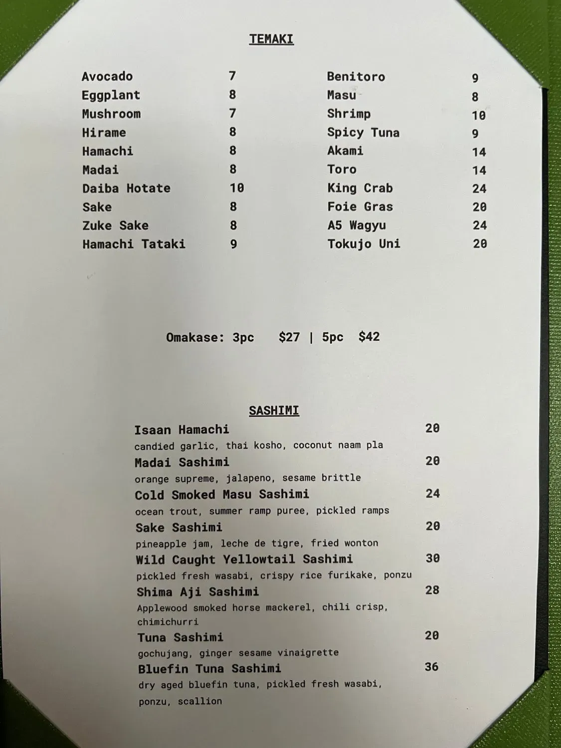 Menu 3