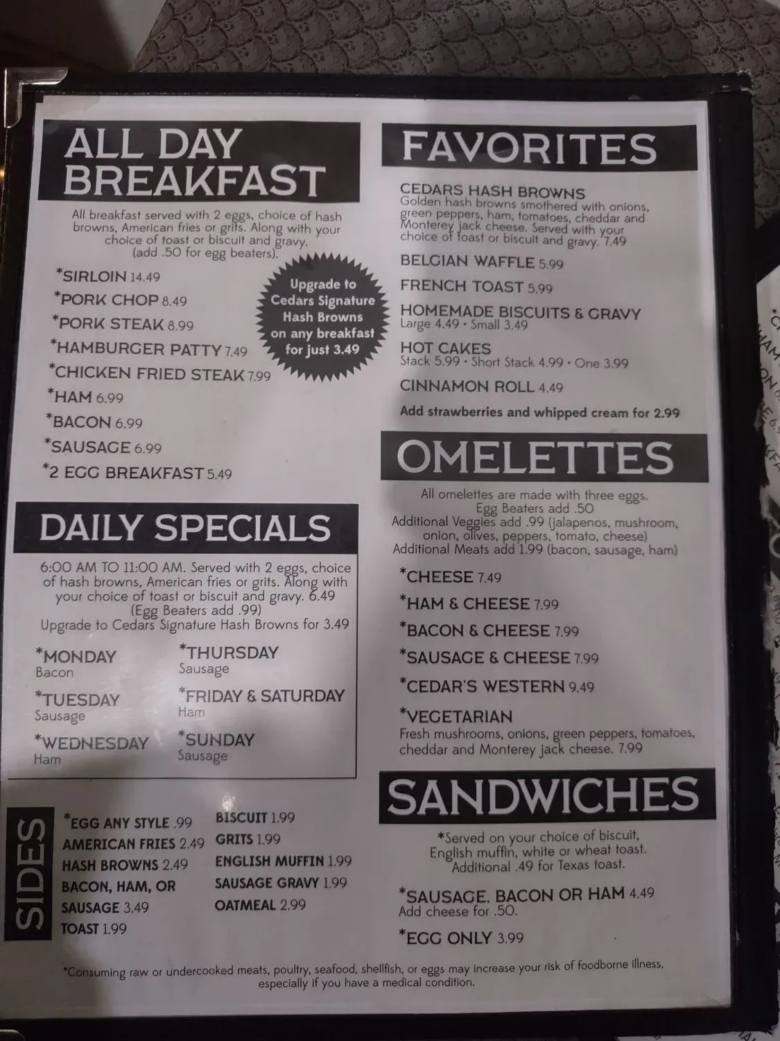 Menu 5