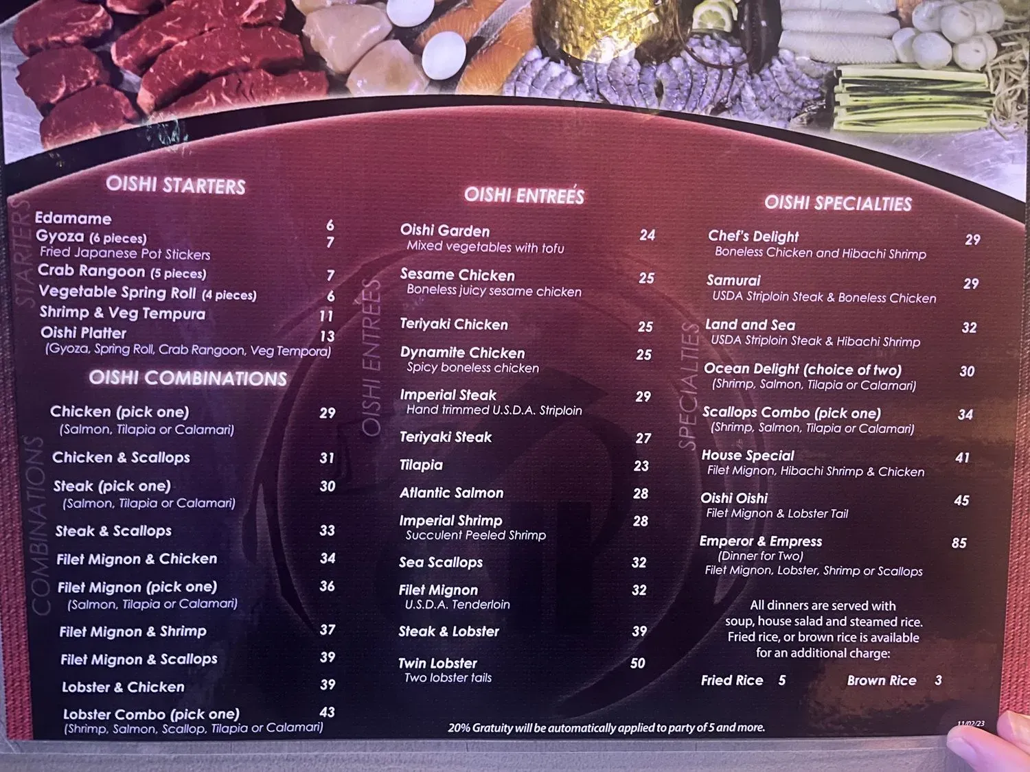 Menu 1