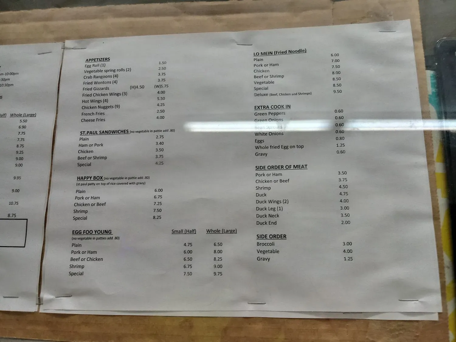 Menu 5