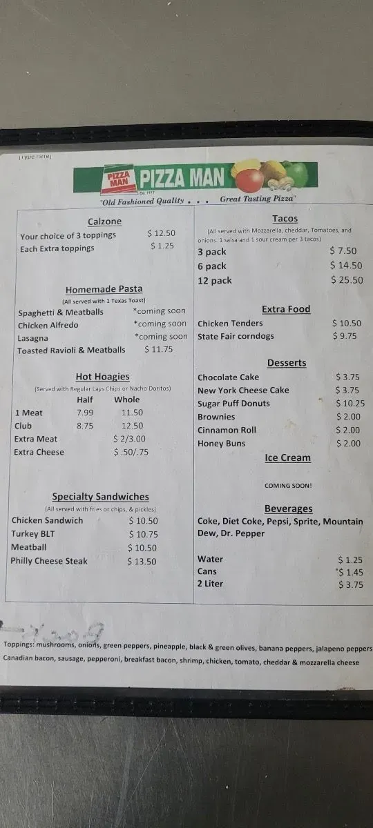 Menu 1