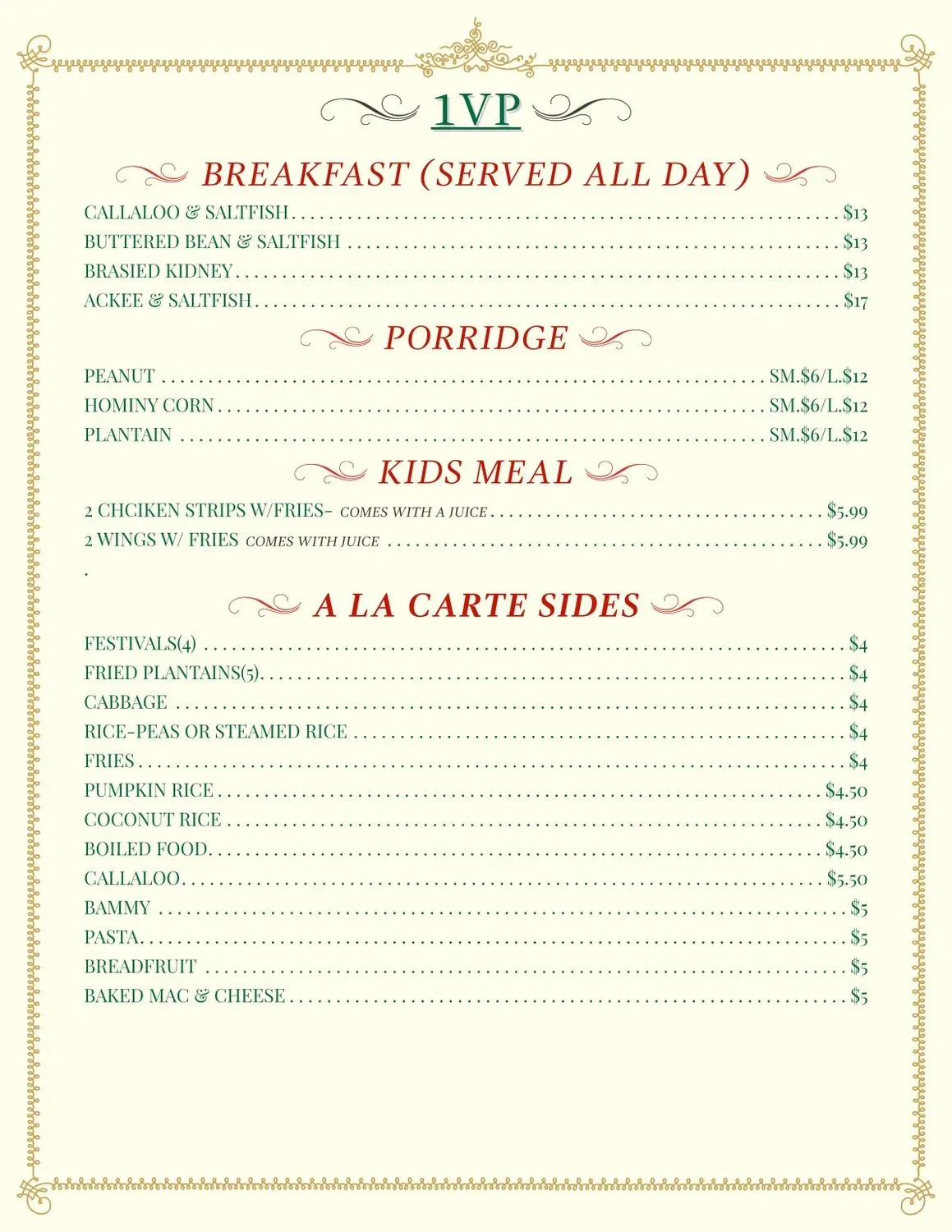 Menu 1