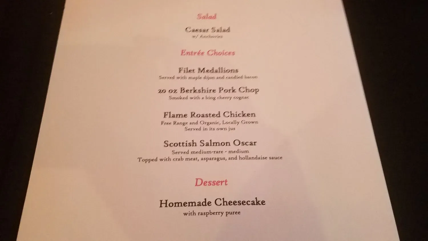 Menu 5