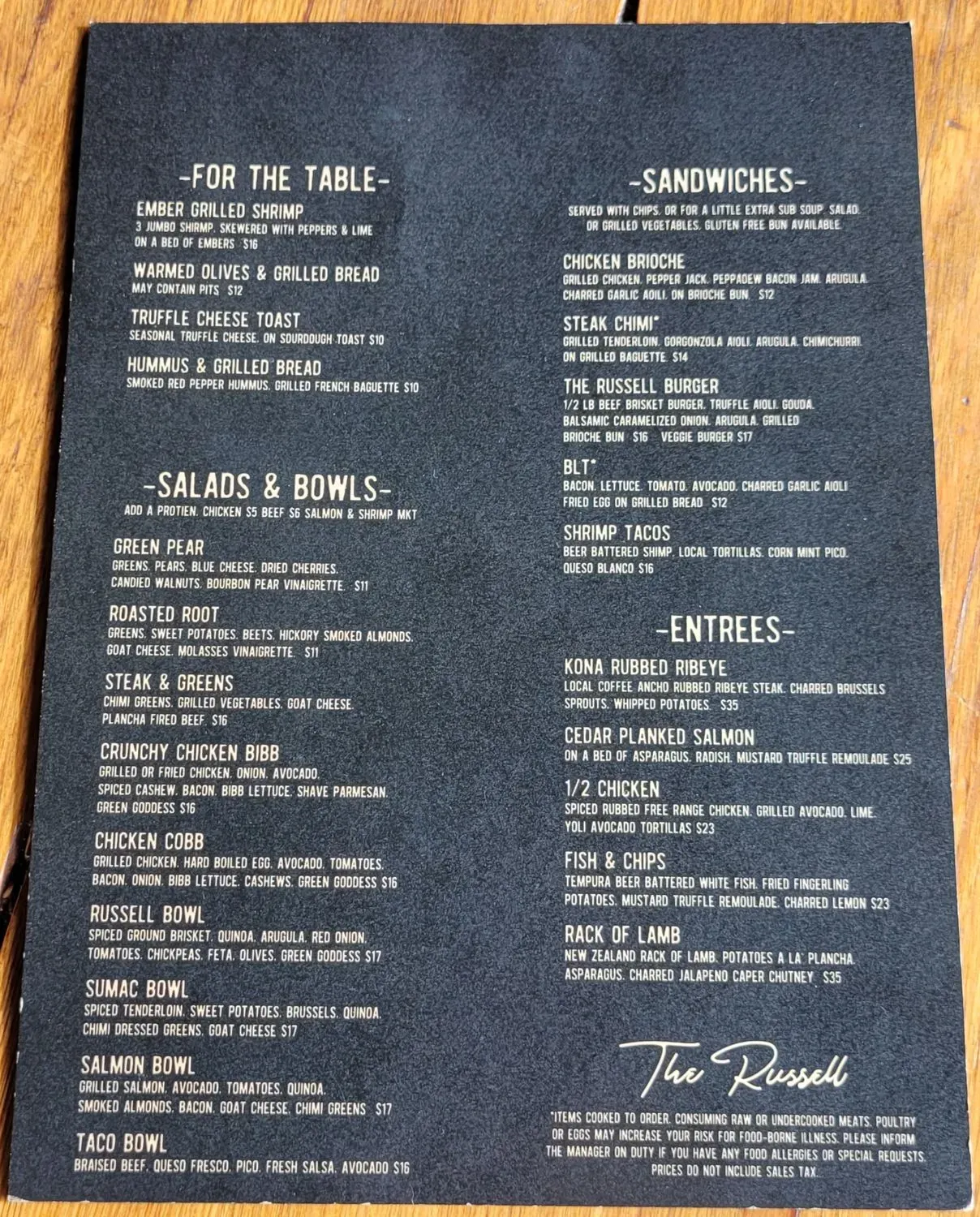 Menu 1