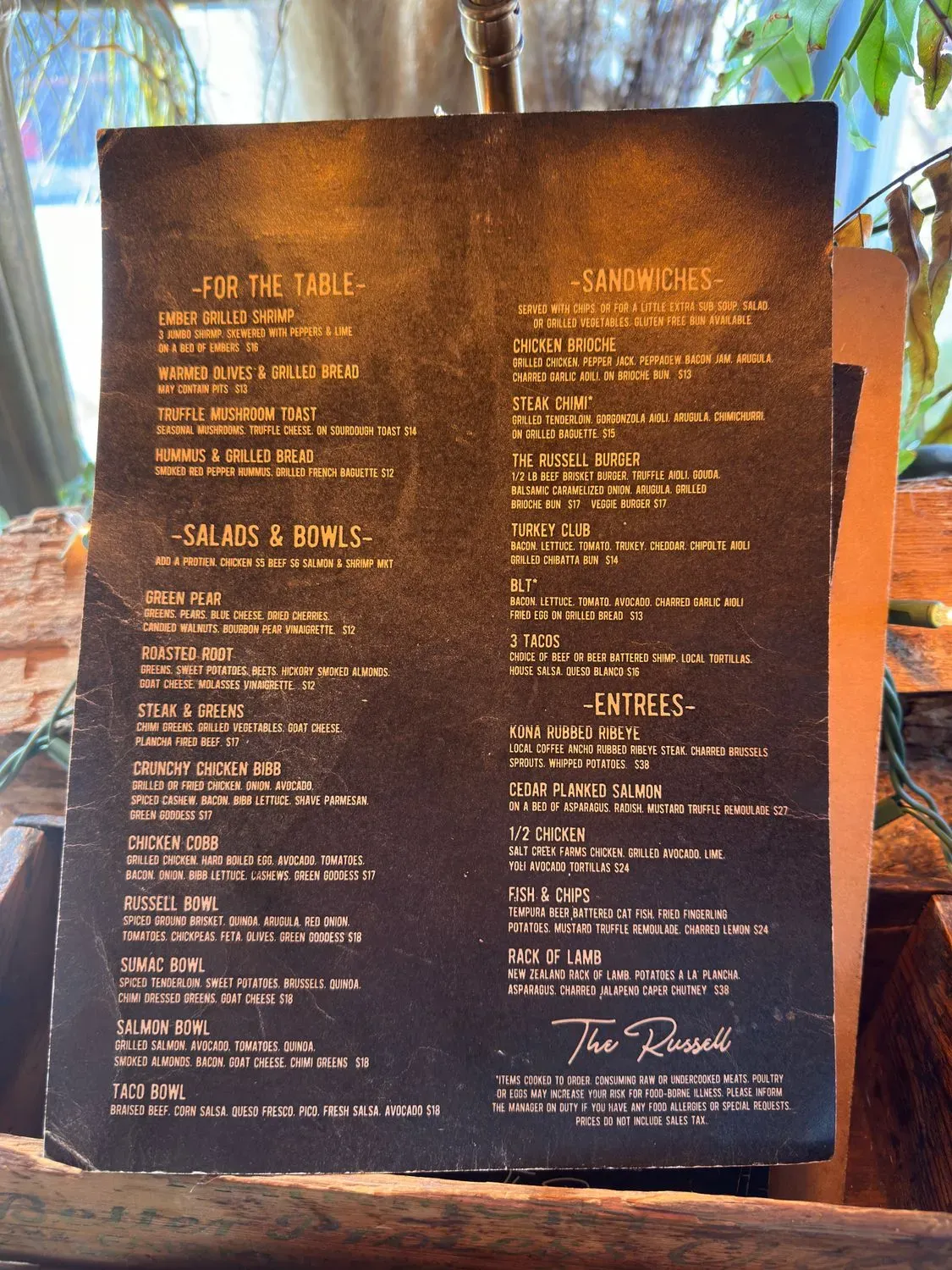 Menu 5