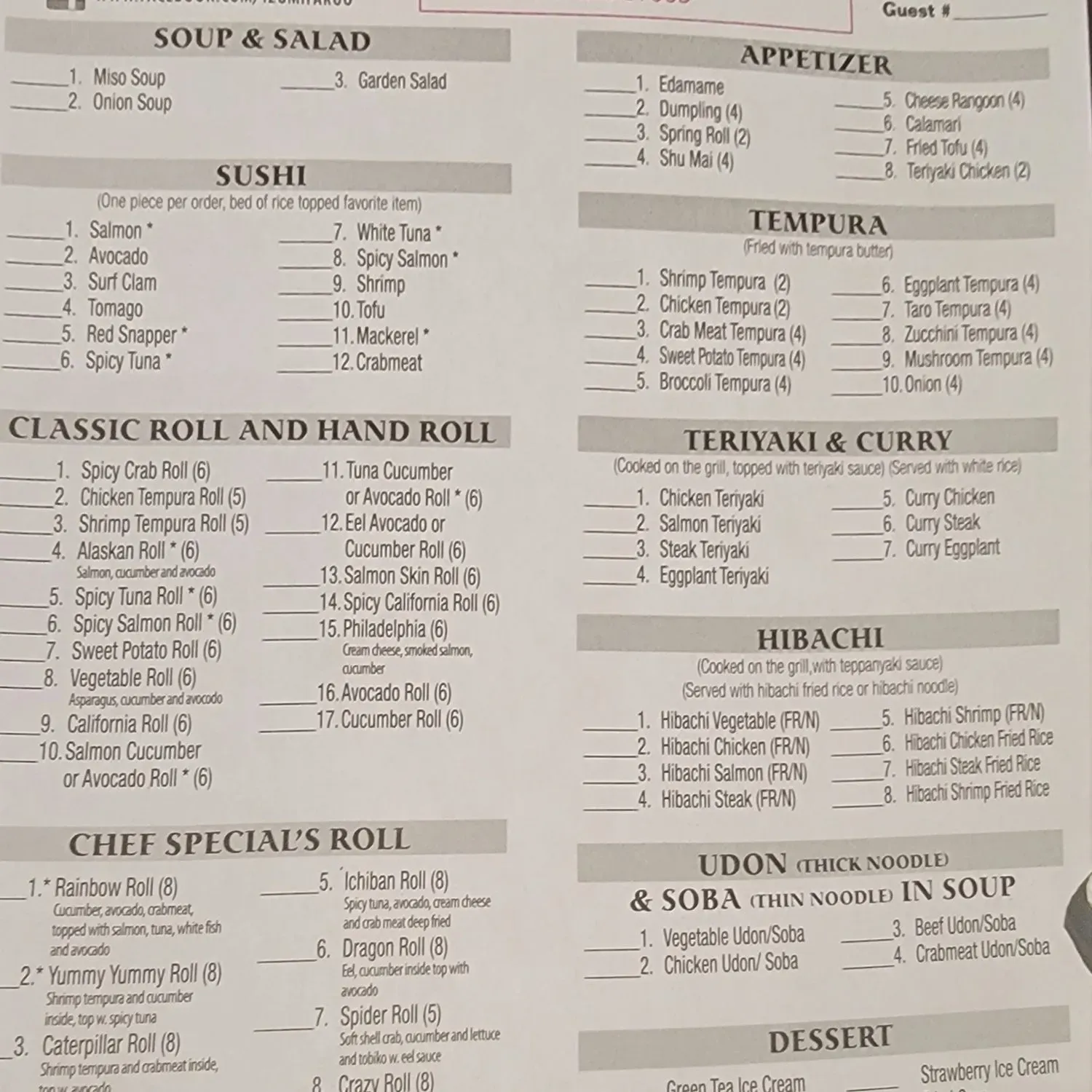 Menu 2