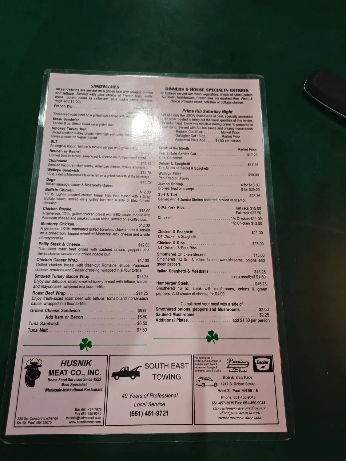 Menu 1