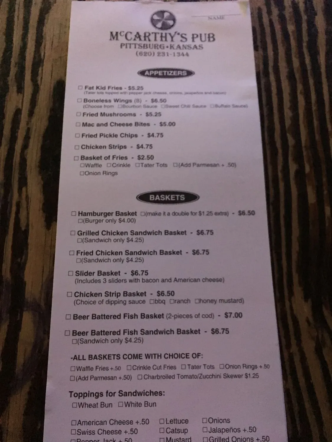 Menu 1