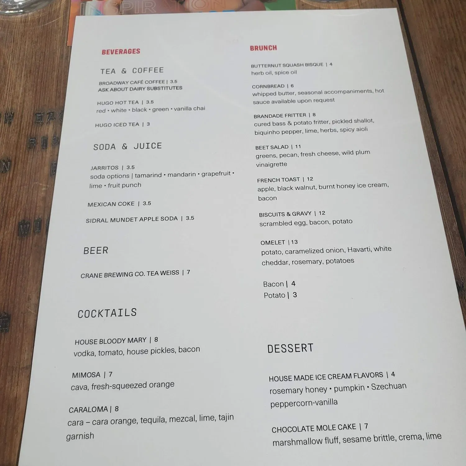 Menu 1