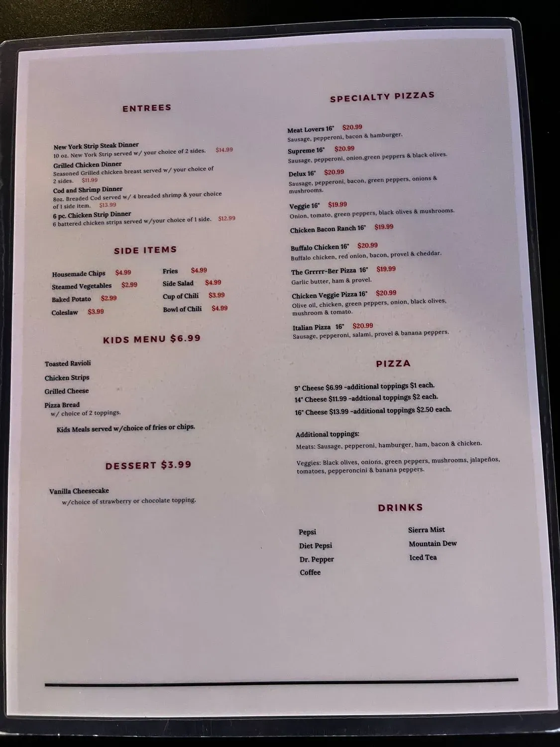 Menu 1