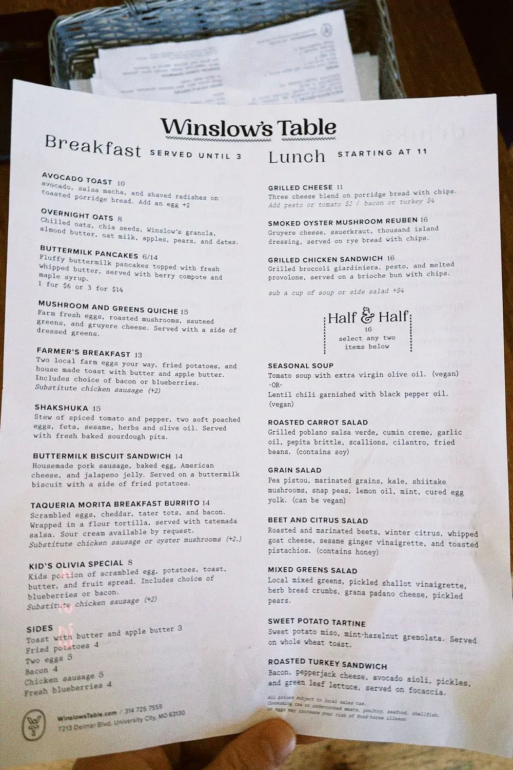 Menu 1