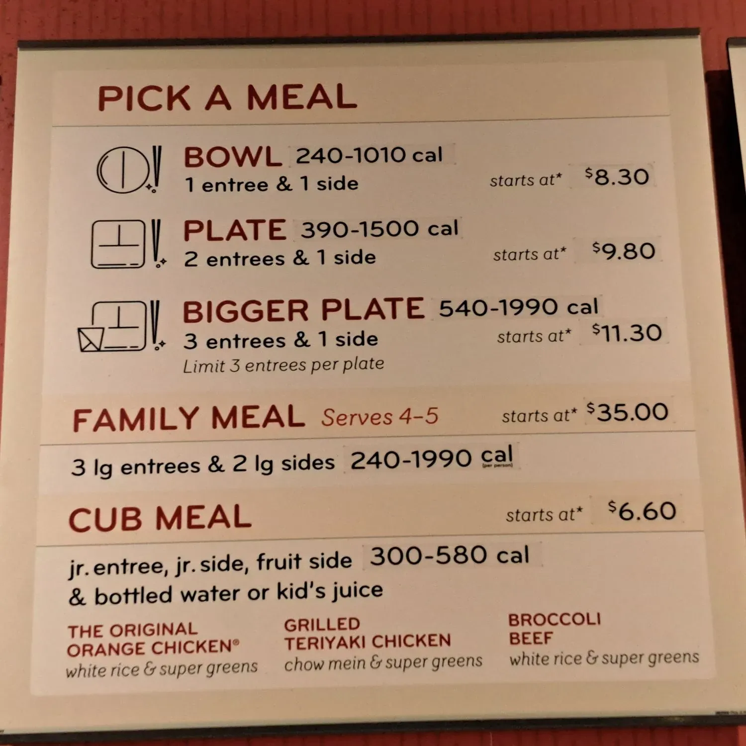 Menu 1