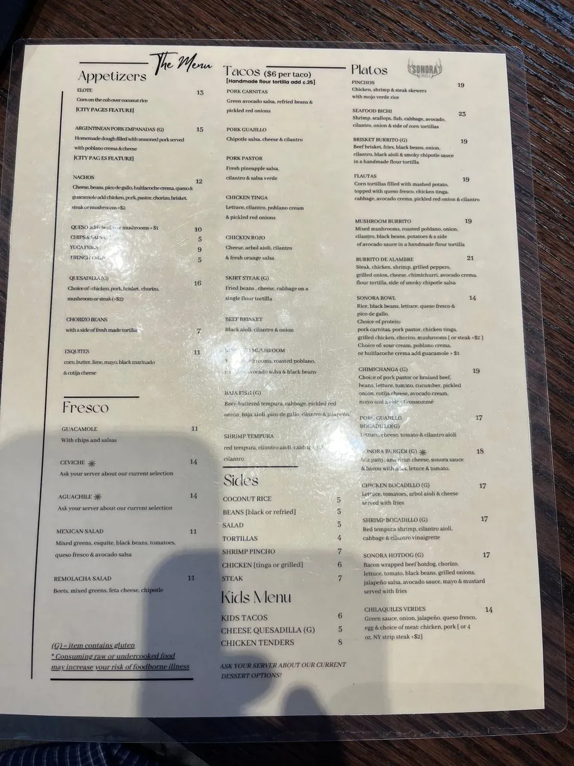 Menu 4