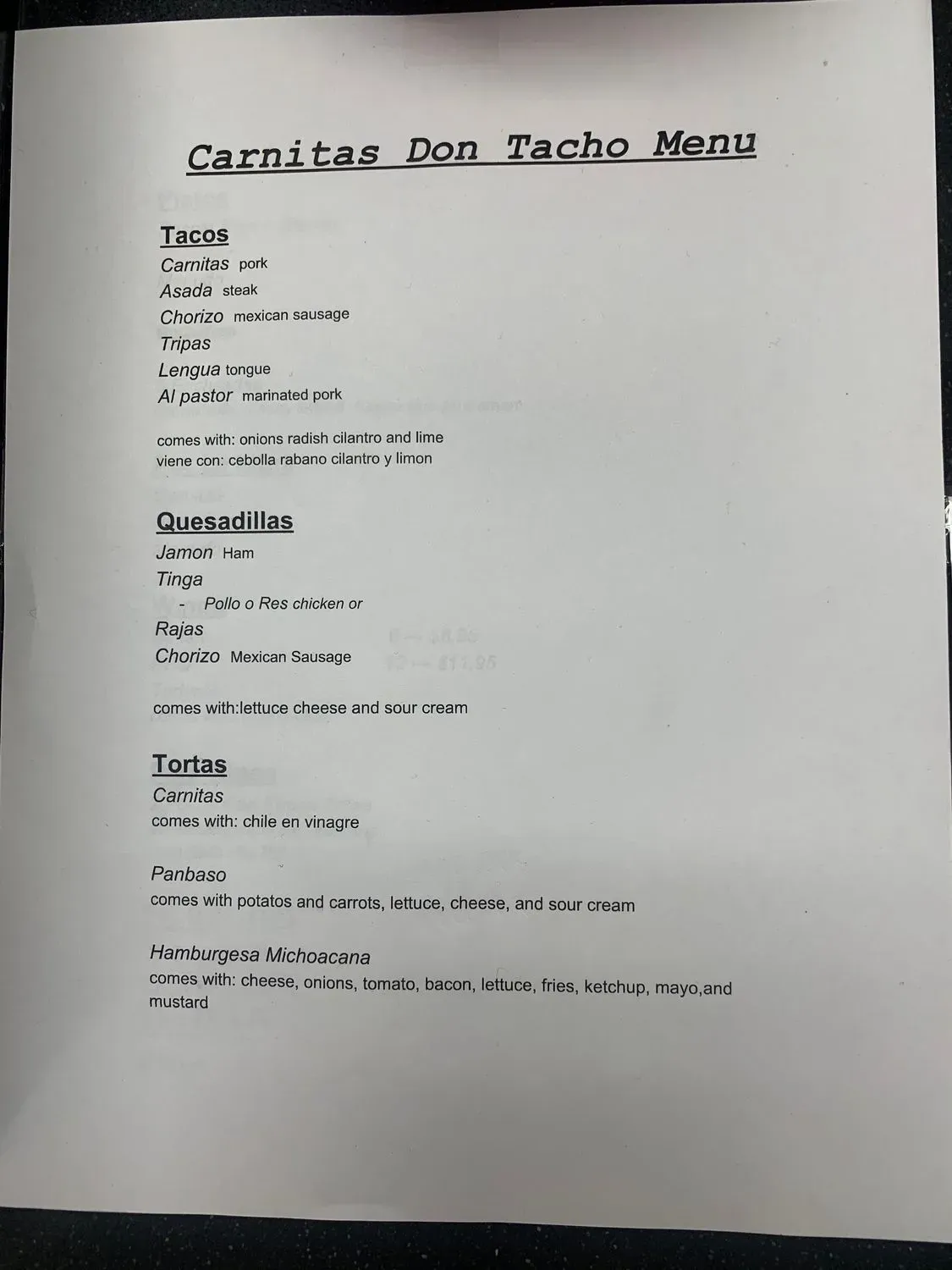 Menu 6