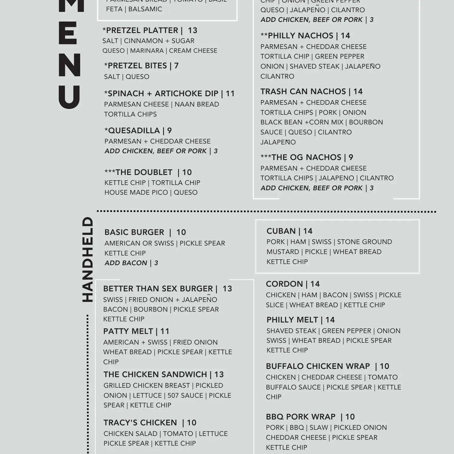 Menu 1