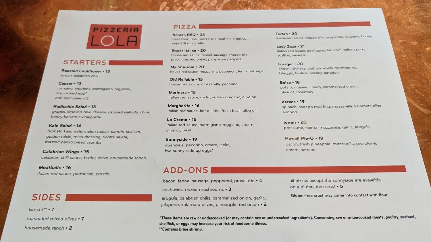 Menu 2