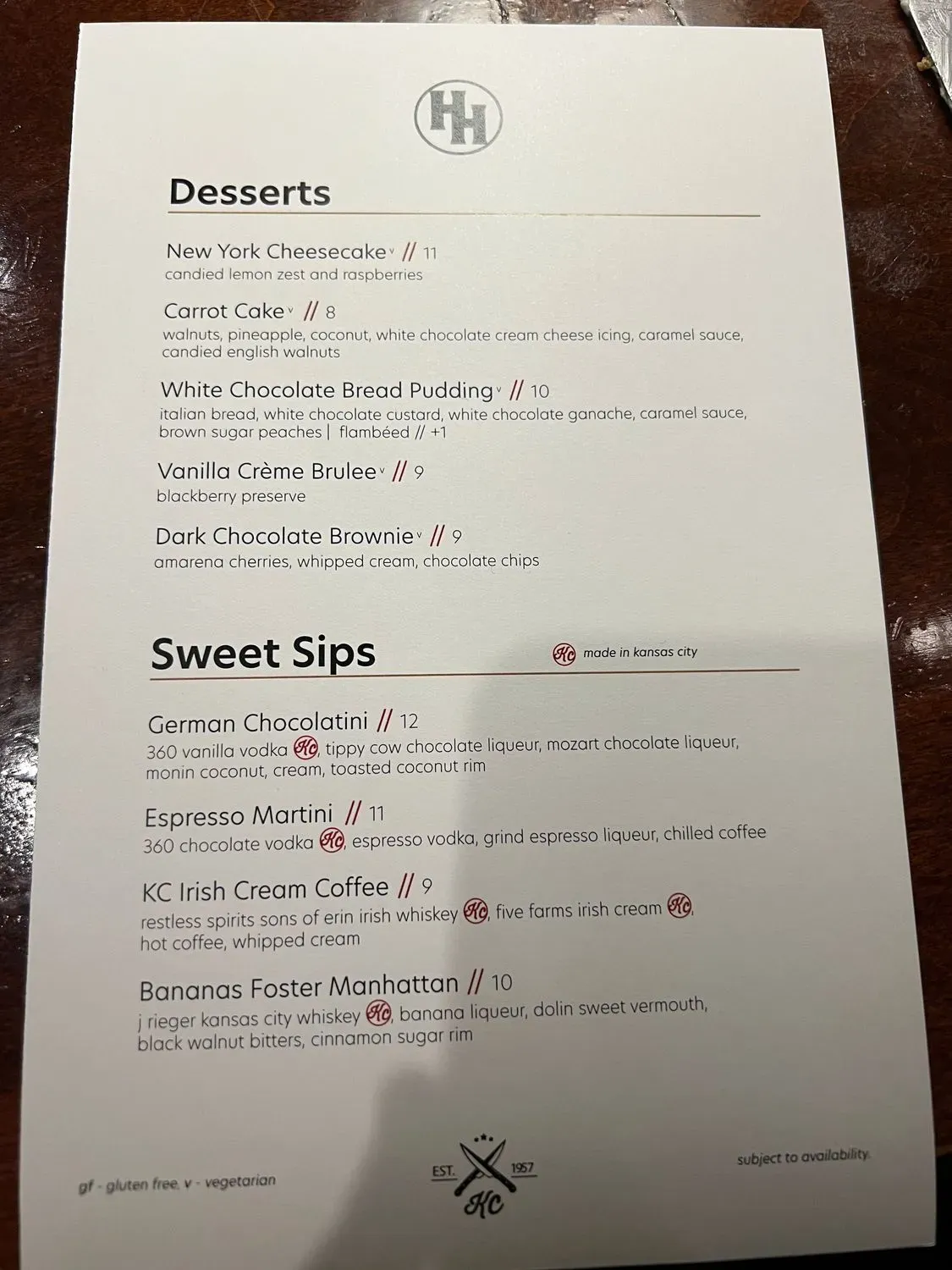 Menu 5