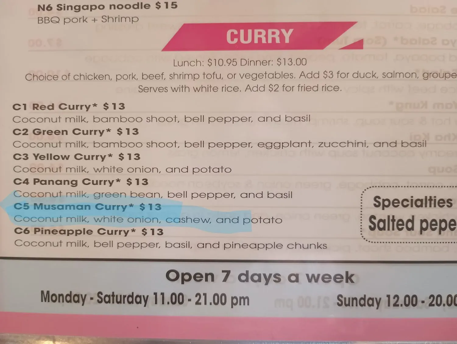 Menu 1