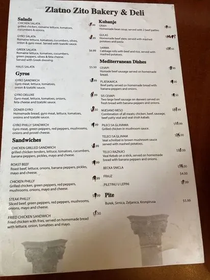 Menu 1