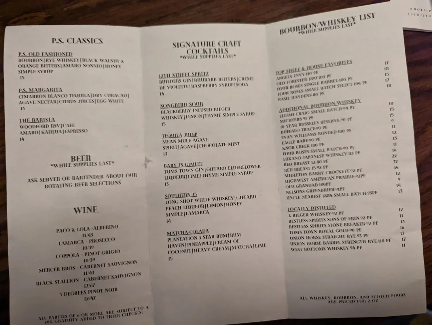 Menu 6