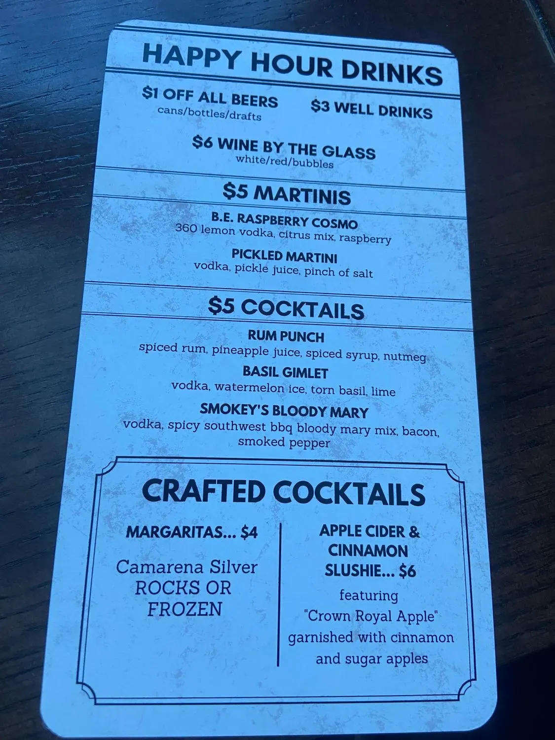 Menu 5