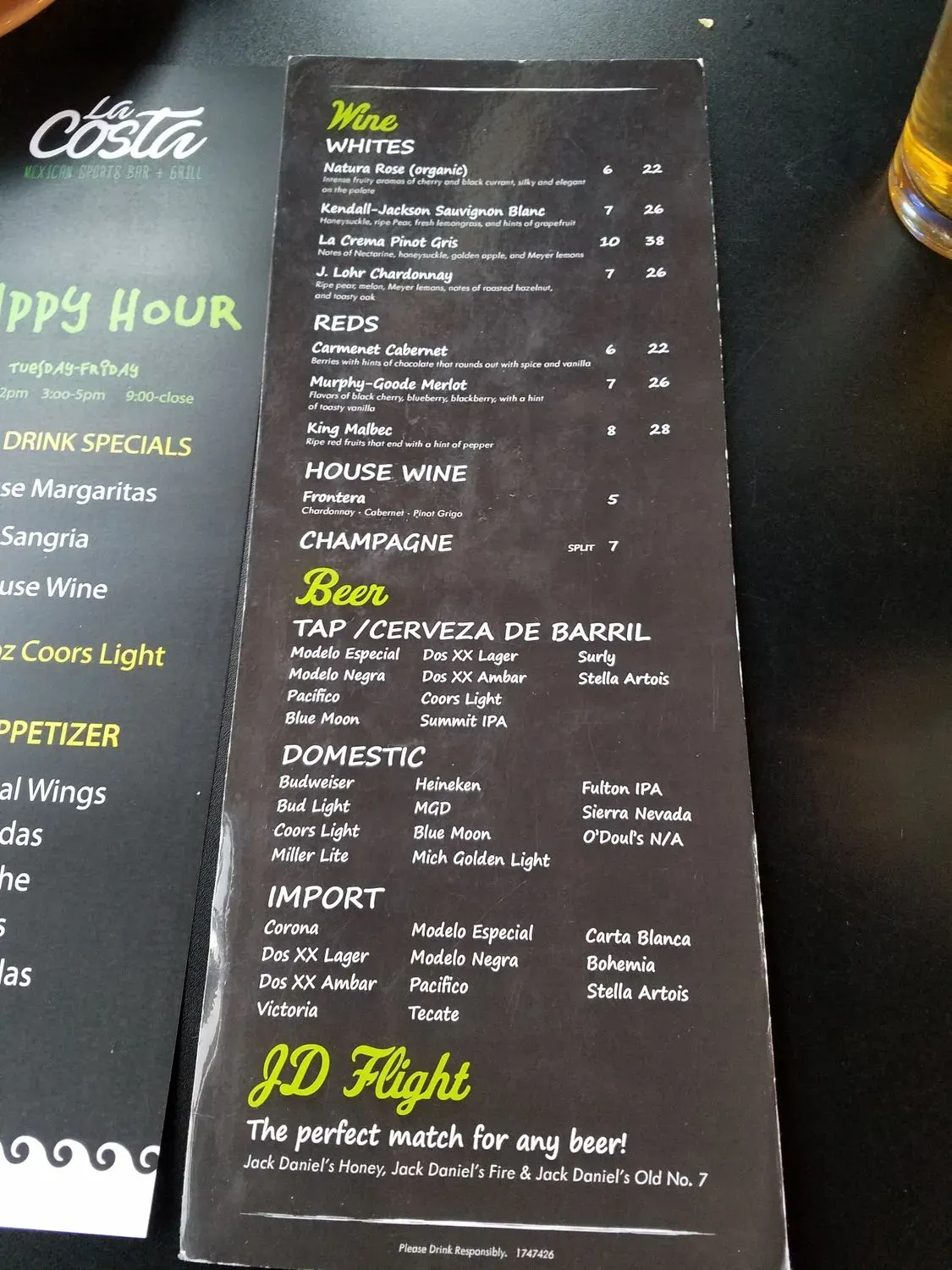 Menu 5