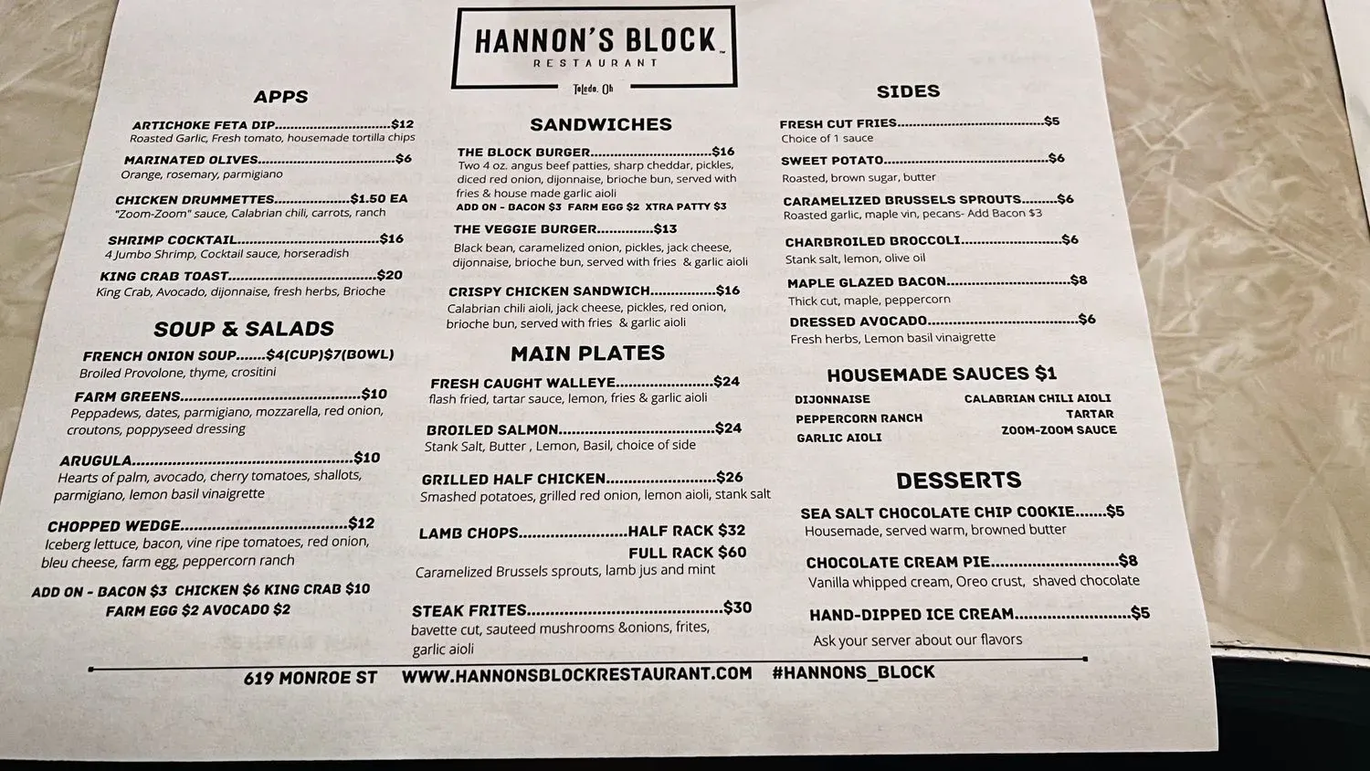 Menu 1