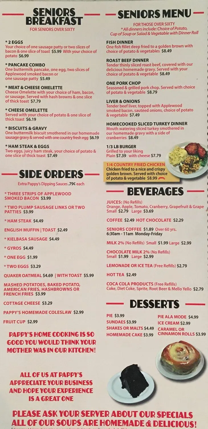 Pappy's Cafe & Tavern Menu - Updated October 2025