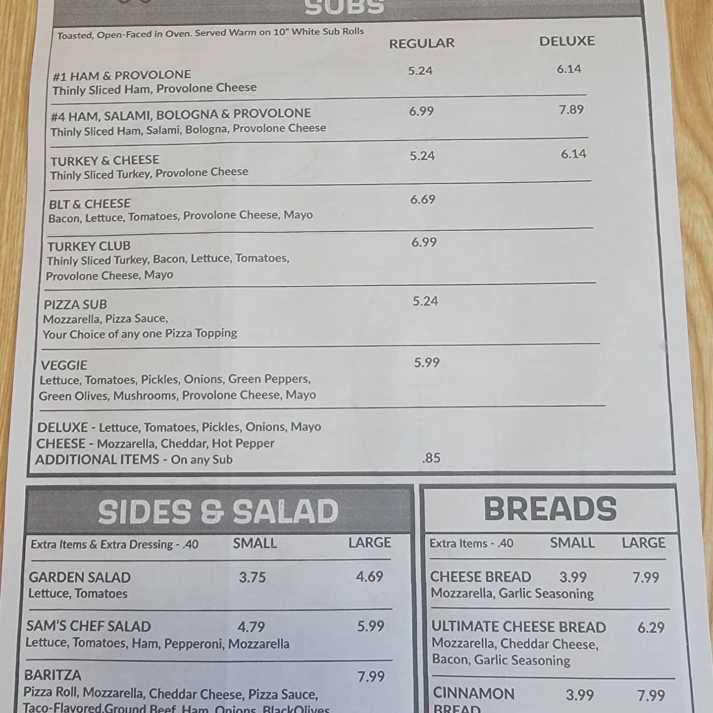 Menu 2