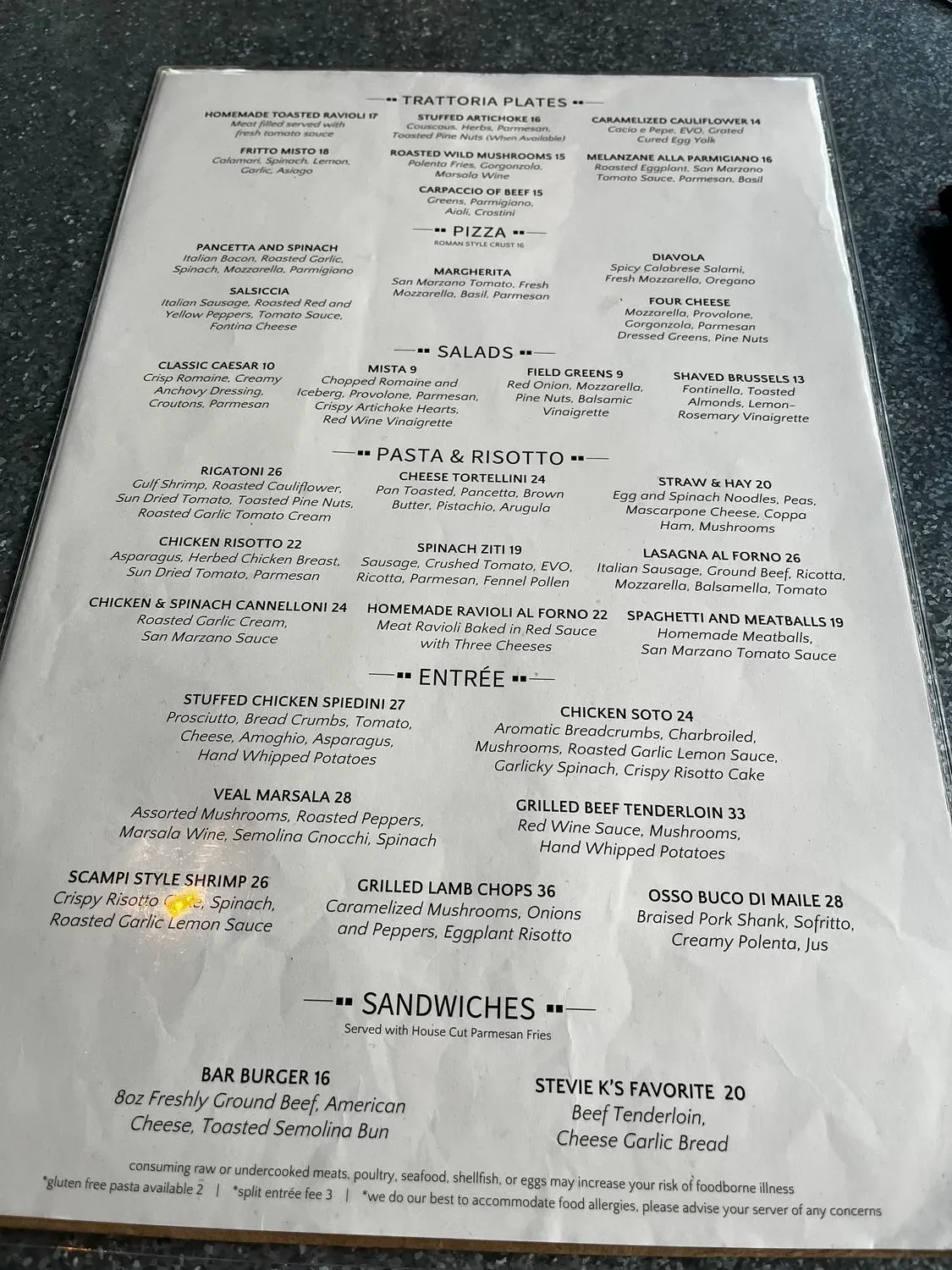 Menu 1