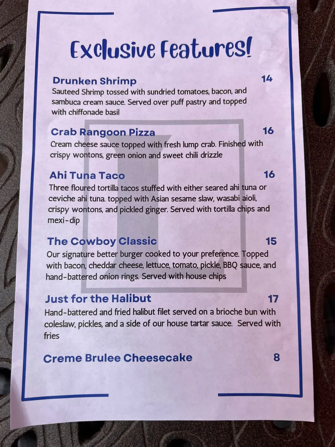 Menu 5