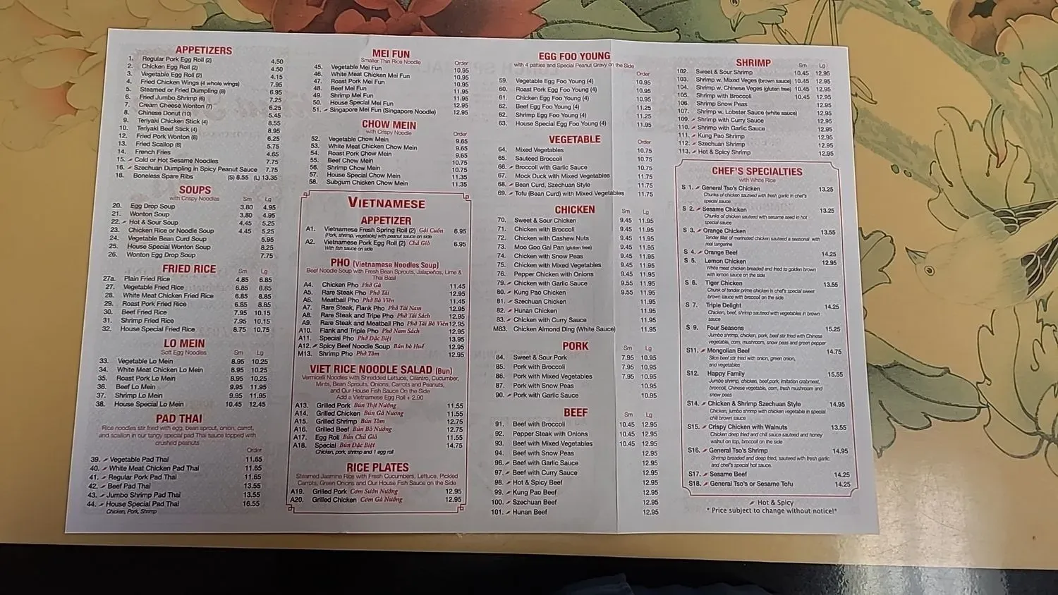 Menu 1